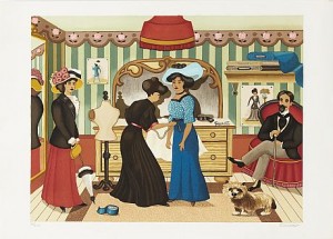 (3) Chez La Couturière by André DURANTON - auction artwork with signature