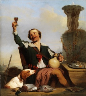 Junger Jäger Bei Der Vesperrast by Petrus KREMER - auction artwork with signature