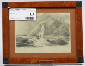 Motiv Av Fartyg I Storm by Albert BARNEKOW - auction artwork with signature