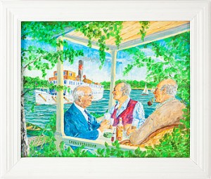 Groggverandan by Åke AHLIN - auction artwork with signature