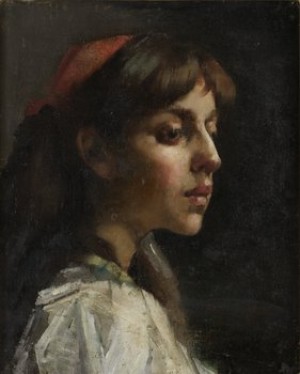 Porträtt Av Ung Kvinna by Cecil REA - auction artwork with signature