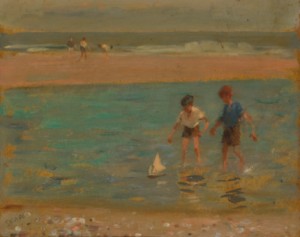 Boys At The Beach by Edward Brian SEAGO