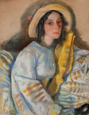 Portrait Of Marietta Frangopulo by Zinaida Evgenievna SEREBRIAKOVA