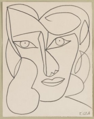 Kvinnoansikte by Francoise GILOT