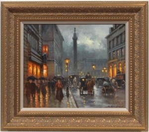 Paris, Place Vendome In The Rain by Yuri KUZMIN