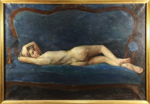 Reclining Nude by Valér FERENCZY - auction artwork with signature