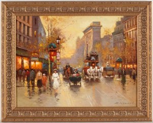 Paris Street Scene, Evening by Yuri KUZMIN