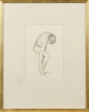 Nakenakt by Helga BERGSTRÖM FORNELL - auction artwork with signature