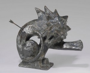 Getroffener Löwe by Fritz BEHN