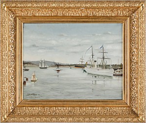 Sundsvalls Hamn by J. A. HOLMBERG - auction artwork with signature