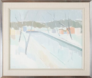 Vinter, Kanalen, Norsholm by Birger STRÅÅT - auction artwork with signature