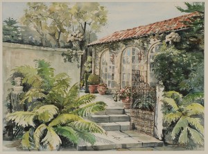 Courtyard by William COLVILLE - auction artwork with signature