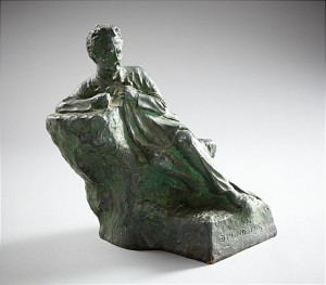 Sittande August Strindberg by Knut JERN