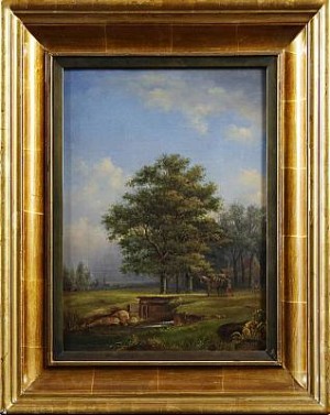 Landskap Med Bro by Charlotta BAGGE - auction artwork with signature