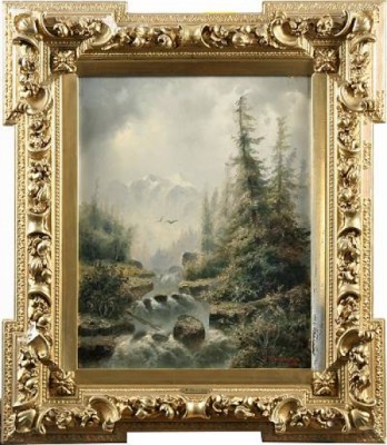 : Landskap Med Fors by L.r. VESSIÉRE - auction artwork with signature