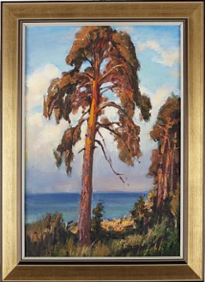 Solnedgång Med Tall by Uldis ZEMZARIS - auction artwork with signature