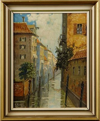 Motiv Från Venedig by A. KROGH-PETERSEN - auction artwork with signature