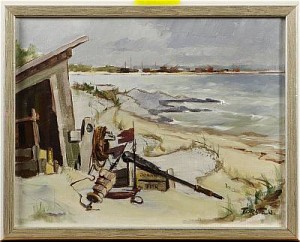 Västra Stranden/ Halmstad by Torsten OLSON - auction artwork with signature