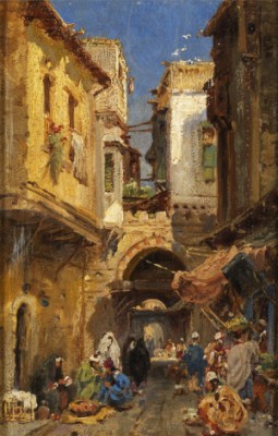 Strassenszene In Kairo by Carl WUTTKE