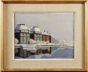 Strandvägen I Snö by Jürgen Von KONOW