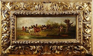 Vildhästar by Otto PROGEL - auction artwork with signature