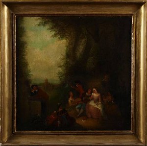 Sällskap I Parklandskap by Jean Antoine WATTEAU - auction artwork with signature