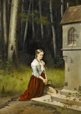 Prayer At The Piety Column by Hubert SALENTIN