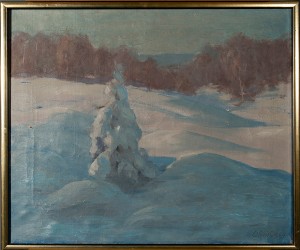 Vinterlandskap by Oskar ELENIUS - auction artwork with signature