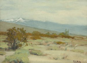 Shrubs In A Snow-capped Landscape by Anna Althea HILLS
