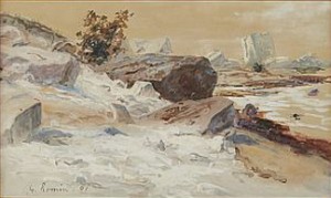 Kustbild by Gustaf Adolf ROMIN