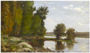 Insjö Med Skogsdunge Och Bondgård by Louis Aime JAPY