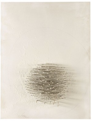 Hommage à Fontana I by Günther UECKER