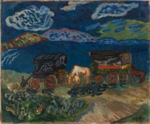Gipsy Camp by Werner GILLES - auction artwork with signature