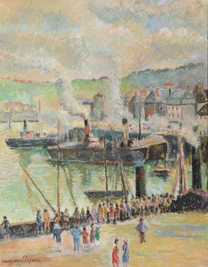 Bateau Au Port by Georges MANZANA-PISSARRO - auction artwork with signature