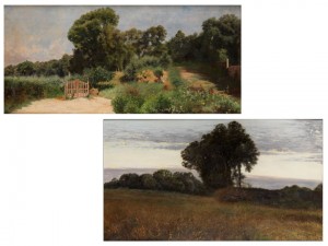 Sommerliche Landschaft Mit Grtentor; Spatsommerliche Landschaft Mit Waldchen by Giovanni Battista FILOSA