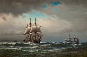 Fartyg På öppet Hav by Anton MELBYE