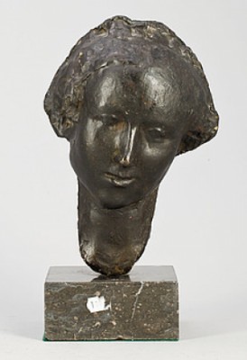 Kvinnohuvud by Jean OSOUF - auction artwork with signature