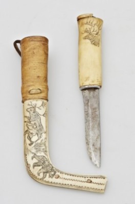 Kniv. Samearbete. Halvhorn by Nils Nilsson (Sami Artist) SKUM