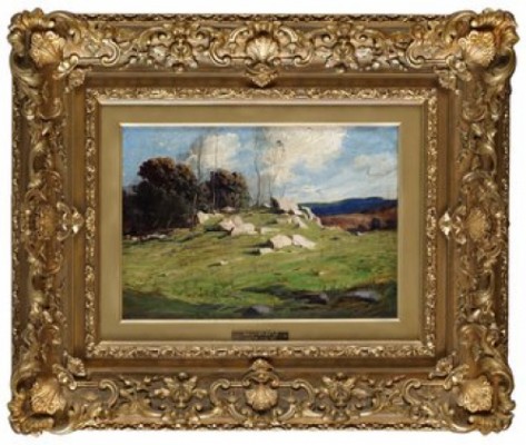 A Stony Hillside by George Matthew BRUESTLE - auction artwork with signature
