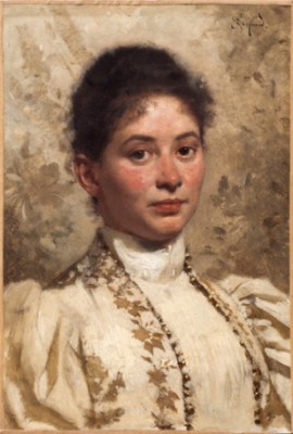 Portrait Of A Lady by Julius SCHMID