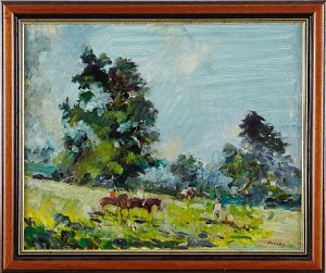 Richmons Park by Charles MOZLEY - auction artwork with signature