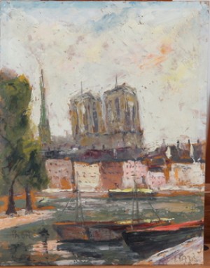 Vy över Notre-dame by Jaroslav PAUR - auction artwork with signature