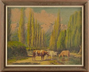 Pastoralt Landskap by Alberto LOBOS - auction artwork with signature