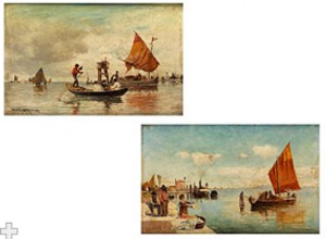 Italienische Ufer- Und Schiffszenen by Heinrich RASCH - auction artwork with signature