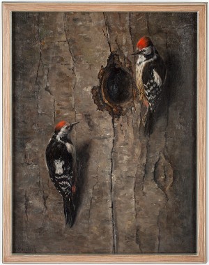 Hackspettar by Theodor Von STIERNBERG - auction artwork with signature