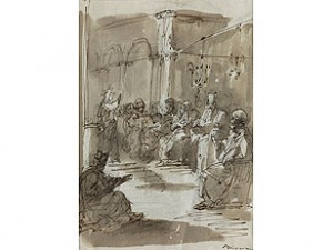 Jesus Predigt Im Tempel by Giuseppe Bernardino BISON