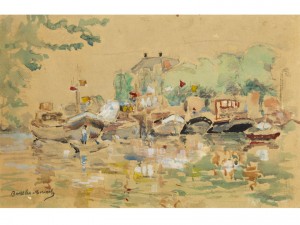 Fischerhafen by Berthe MORISOT