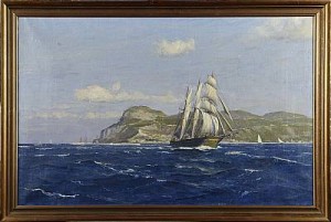 Segelfartyg Vid Finsk Kust by Ernst FROMMHOLD - auction artwork with signature