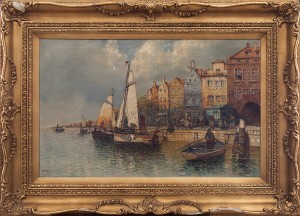 Hamnmotiv by Hans Johann WAGNER - auction artwork with signature