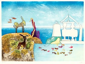 L'arc, Obscure Des Heures. Suite With 10 Aquatints In Colours by Roberto MATTA